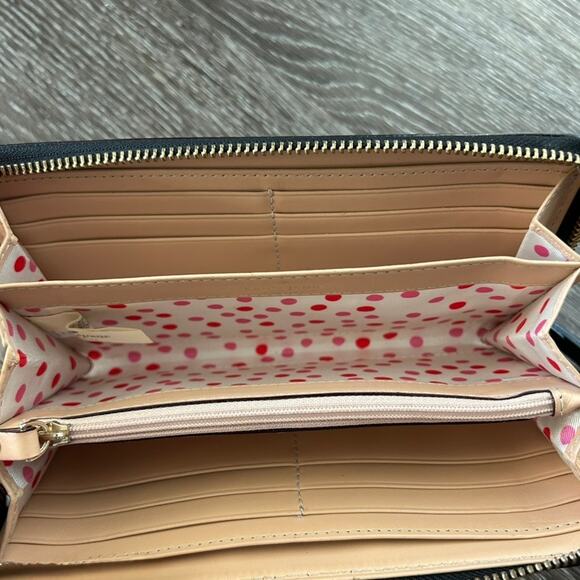 EUC Kate Spade Wellesley Neda Black Leather Zip Around Clutch Wallet - Picture 3 of 12